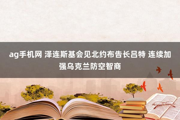 ag手机网 泽连斯基会见北约布告长吕特 连续加强乌克兰防空智商
