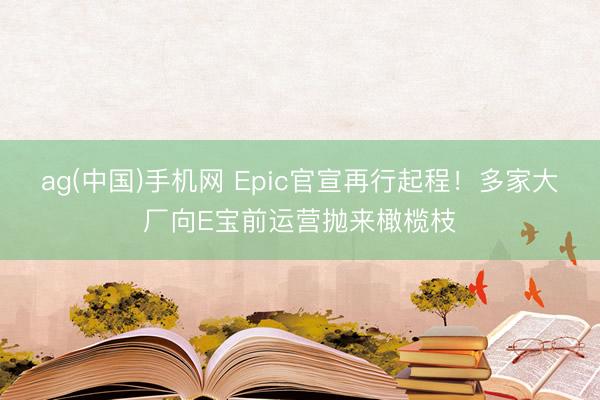 ag(中国)手机网 Epic官宣再行起程！多家大厂向E宝前运营抛来橄榄枝