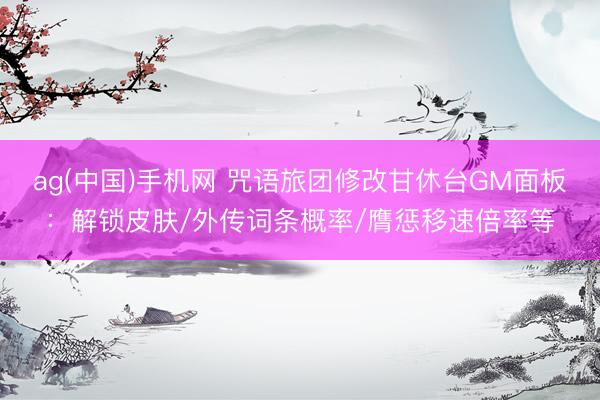 ag(中国)手机网 咒语旅团修改甘休台GM面板：解锁皮肤/外传词条概率/膺惩移速倍率等