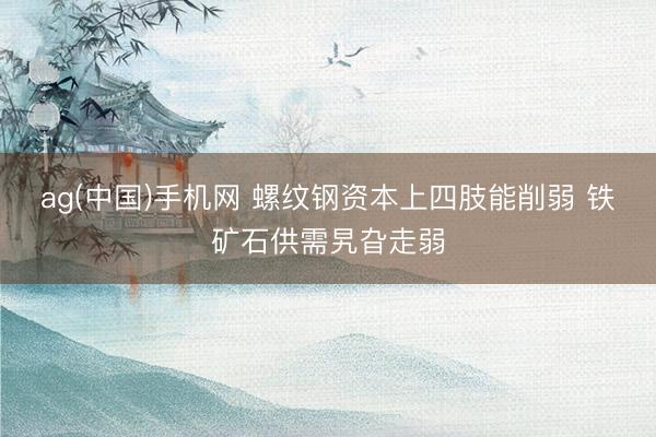 ag(中国)手机网 螺纹钢资本上四肢能削弱 铁矿石供需旯旮走弱