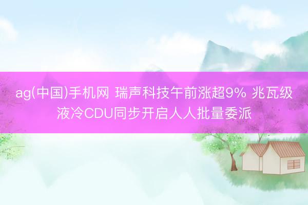 ag(中国)手机网 瑞声科技午前涨超9% 兆瓦级液冷CDU同步开启人人批量委派
