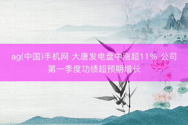 ag(中国)手机网 大唐发电盘中涨超11% 公司第一季度功绩超预期增长