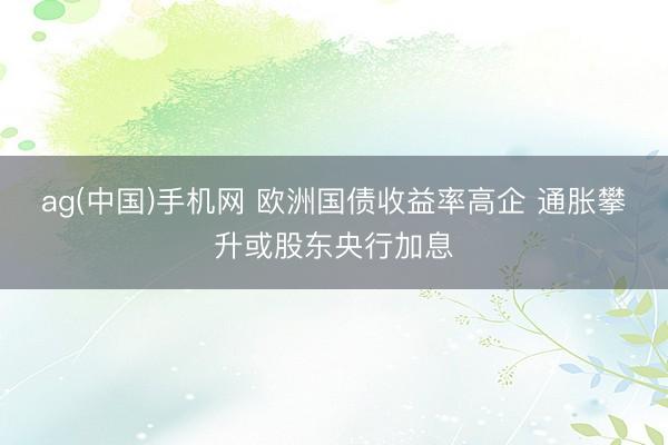 ag(中国)手机网 欧洲国债收益率高企 通胀攀升或股东央行加息