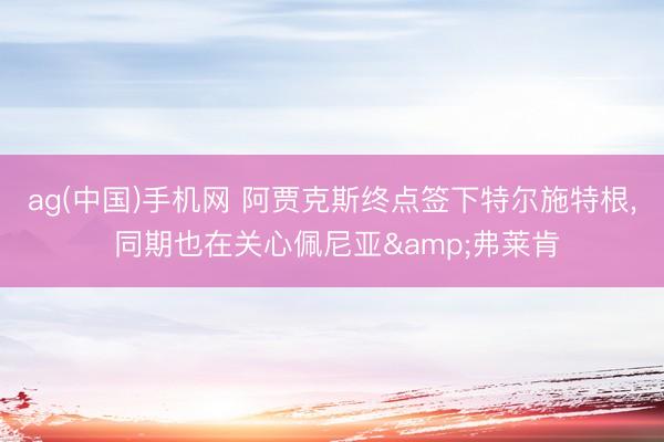 ag(中国)手机网 阿贾克斯终点签下特尔施特根， 同期也在关心佩尼亚&弗莱肯