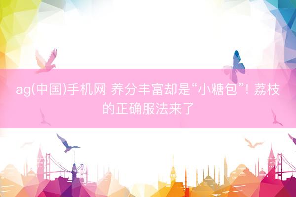 ag(中国)手机网 养分丰富却是“小糖包”! 荔枝的正确服法来了