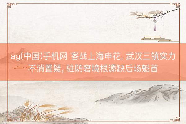 ag(中国)手机网 客战上海申花， 武汉三镇实力不消置疑， 驻防窘境根源缺后场魁首