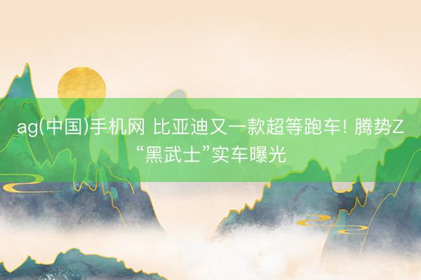 ag(中国)手机网 比亚迪又一款超等跑车! 腾势Z“黑武士”实车曝光