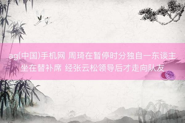 ag(中国)手机网 周琦在暂停时分独自一东谈主坐在替补席 经张云松领导后才走向队友