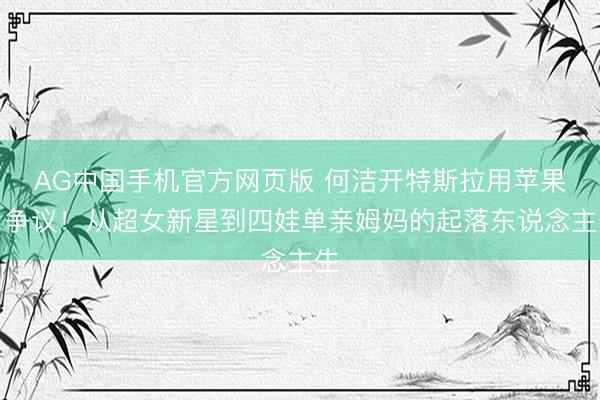 AG中国手机官方网页版 何洁开特斯拉用苹果引争议！从超女新星到四娃单亲姆妈的起落东说念主生