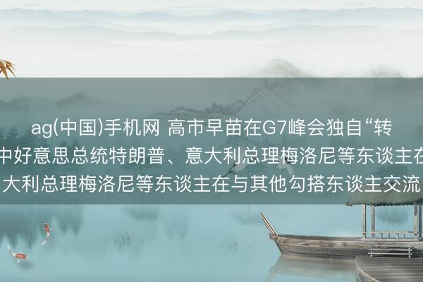 ag(中国)手机网 高市早苗在G7峰会独自“转椅子”被批没教会, 画面中好意思总统特朗普、意大利总理梅洛尼等东谈主在与其他勾搭东谈主交流